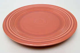 50s Rose  Fiesta 10 inch Dinner Plate Fiestaware Pottery For Sale