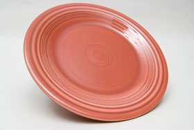 50s Rose Fiesta 10 inch Dinner Plate Fiestaware Pottery For Sale 50s Rose Fiesta 10 inch Dinner Plate Fiestaware Pottery For Sale
