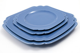 Vintage Riviera Pottery Mauve Blue Salad Plate
