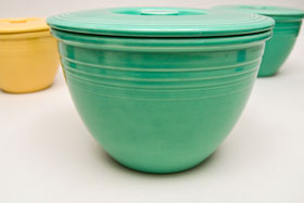 Vintage Fiesta Nesting Bowl Lid Number Four in Original Green Vintage Fiesta Nesting Bowl Lid Number Four in Original Green