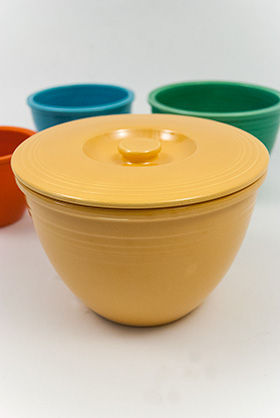 Vintage Fiesta Nesting Bowl Lid Number Four in Original Yellow Vintage Fiesta Nesting Bowl Lid Number Four in Original Yellow