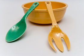  Kitchen Kraft Salad Fork in Yellow: Hard to Find Go-Along Fiestaware Pottery For Sale