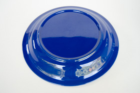      Fiesta Kitchen Kraft Pottery: Cobalt Pie Plate Baker For Sale       