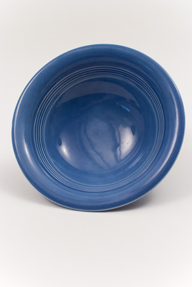 Harlequin Pottery Oatmeal Bowl in Original Mauve Blue Glaze