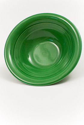 Harlequin Pottery Oatmeal Bowl in Original Chartreuse Glaze