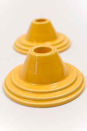 Harlequin Pottery Yellow Candle Holders For Sale | Vintage Homer Laughlin Pottery, Rare Americana Collectable Dinnerware 30s Becky Turner Collection Harlequin Pottery Yellow Candle Holders For Sale | Vintage Homer Laughlin Pottery, Rare Americana Collectable Dinnerware 30s Becky Turner Collection