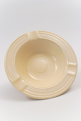 Vintage Fiesta Pottery Ashtray in Original Ivory Glaze for Sale