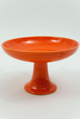  Fiestaware Vintage Radioactive Red Sweets Comport FIesta Pottery For Sale