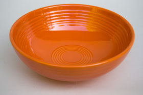 Red Individual Salad Bowl: 50s Vintage Fiestaware Red Individual Salad Bowl: 50s Vintage Fiestaware