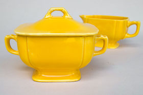 Riviera Pottery for Sale: Original Yellow Sugar and Creamer Set from vintagefiestaware.com
Riviera Pottery for Sale: Original Yellow Sugar and Creamer Set from vintagefiestaware.com
