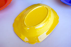 Riviera Yellow Oval Baker  Glaze For Sale Vintage Pottery 30s Americana Art Deco Dinnerware
      