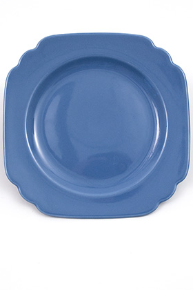 Vintage Riviera Pottery Bread and Butter Plate in Original Mauve Blue Glaze