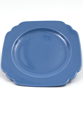 Vintage Riviera Pottery Mauve Blue Bread Plate