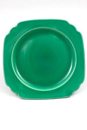 Vintage Riviera Pottery Nine Inch Luncheon Plate in Original Yellow Glaze