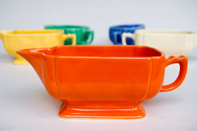 Riviera Pottery for Sale: Original Red Sauce Boat from vintagefiestaware.com
Riviera Pottery for Sale: Original Red Sauce Boat from vintagefiestaware.com