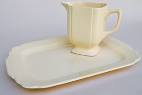Riviera Pottery for Sale: Ivory Batter from vintagefiestaware.com
Riviera Pottery for Sale: Ivory Batter Tray from vintagefiestaware.com