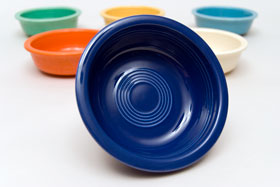 Red Vintage Fiestaware Cobalt Berry Bowl For Sale Red Vintage Fiestaware Cobalt Berry Bowl For Sale