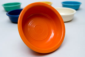 Red Vintage Fiestaware Red Berry Bowl For Sale Red Vintage Fiestaware Red Berry Bowl For Sale