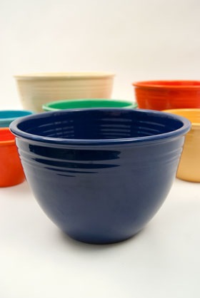 Vintage Fiesta Nesting Bowl Number Five in Cobalt For Sale Vintage Fiesta Nesting Bowl Number Five in Cobalt For Sale