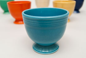 Turquoise Vintage Fiesta Egg Cup Fiestaware Pottery For Sale Turquoise Vintage Fiesta Egg Cup Fiestaware Pottery For Sale