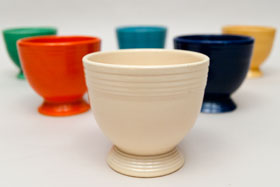 Vintage Fiestaware Egg Cup in Original Ivory: Fiesta Dinnerware 30s 40s 50s 60s For Sale
Vintage Fiestaware Egg Cup in Original Ivory: Fiesta Dinnerware 30s 40s 50s 60s For Sale