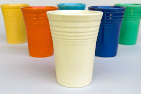 Ivory Vintage Fiesta Juice Tumbler Fiestaware Pottery For Sale Ivory Vintage Fiesta Juice Tumbler Fiestaware Pottery For Sale