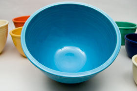  Vintage Fiesta Nesting Bowl Number Seven in Turquoise For Sale