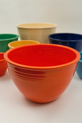 Red Vintage Fiesta Mixing Bowl Number 6 Red Nesting Bowl For Sale Red Vintage Fiesta Mixing Bowl Number 6 Red Nesting Bowl For Sale