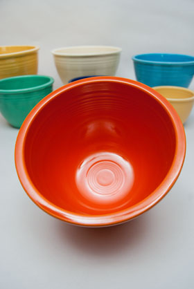 Vintage Fiesta Nesting Bowl Number Four in Red For Sale Vintage Fiesta Nesting Bowl Number Four in Red For Sale