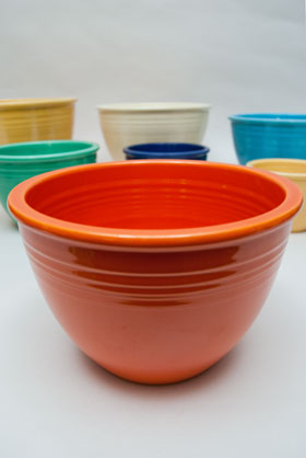Vintage Fiesta Nesting Bowl Number Three in Red For Sale Vintage Fiesta Nesting Bowl Number Three in Red For Sale