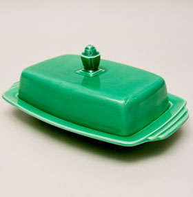 Vintage Harlequin Pottery For Sale: Fiestaware Vintage Green: Homer Laughlin: Rare Butter Dish
Vintage Harlequin Pottery For Sale: Fiestaware Vintage Green: Homer Laughlin: Rare Butter Dish