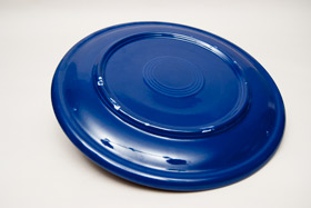 Kitchen Kraft Cake Plate in Original Cobalt: Hard to Find Go-Along Fiestaware Pottery For Sale

