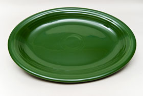 50s Forest Green Vintage Fiesta Large Oval Platter
