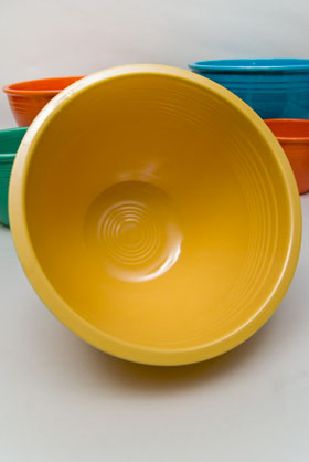 Vintage Fiesta Nesting Bowl Number Five in Yellow For Sale Vintage Fiesta Nesting Bowl Number Five in Yellow For Sale