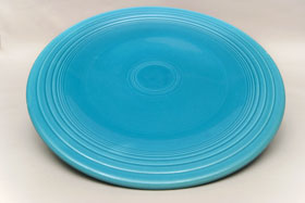 Original Turquoise Fiesta Vintage 15 inch Chop Plate Fiestaware For Sale Old Authentic