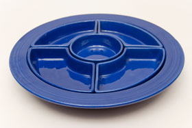 Fiesta Relish Tray: Complete, Original All Cobalt Vintage Fiestaware For Sale Fiesta Relish Tray: Complete, Original All Cobalt Vintage Fiestaware For Sale