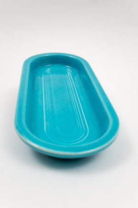 Vintage Fiesta Early Variation Utility Tray in Original Turquoise Vintage Fiesta Early Variation Utility Tray in Original Turquoise
