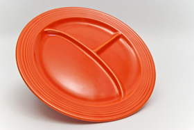 VIntage Fiestaware, Original Cobalt 12 Inch Divided Compartment Plate, Rare Pottery For Sale VIntage Fiestaware, Original Cobalt 12 Inch Divided Compartment Plate, Rare Pottery For Sale