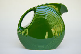 50s Colors Forest Green Fiesta Vintage Disk Water Pitcher Fiestaware For Sale Old Authentic 50s Colors Forest Green Fiesta Vintage Disk Water Pitcher Fiestaware For Sale Old Authentic