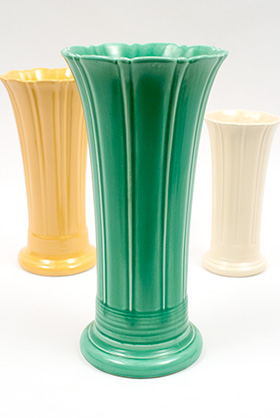 Vintage Fiesta 12 inch Original Light Green Glaze Fiestaware Pottery Vase