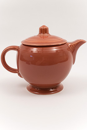Vintage 50s Fiestaware Colors Rose Teapot For Sale: Vintage Fiestaware Teapot