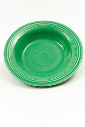 Vintage Fiesta Original Green Deep Plate: Fiestaware Pottery For Sale Vintage Fiesta Original Green Deep Plate: Fiestaware Pottery For Sale