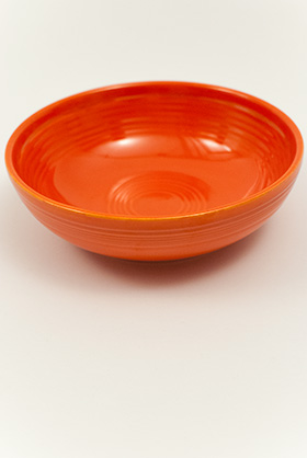 Red Individual Salad Bowl: 50s Vintage Fiestaware