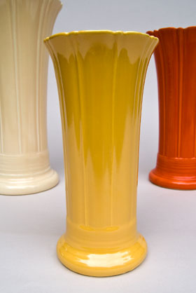      Vintage Fiesta 8 inch Original Yellow Fiestaware Pottery Vase: Gift, Rare, Hard to Find, Buy Onlline Now, American Antique Pottery       