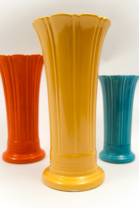 Vintage Fiesta 12 Inch Vase in Original Yellow Glaze Vintage Fiesta 12 Inch Vase in Original Yellow Glaze