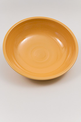 Vintage Fiesta 11 3/4 inch Fruit Bowl: Original Yellow Fiestaware For Sale Rare Gift Hard to Find 1930s 1940s Americana Tableware