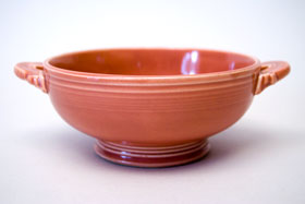 50s Fiestaware Rose Fiestaware Cream Soup Bowl 50s Fiestaware Rose Fiestaware Cream Soup Bowl