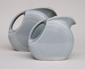 Vintage Fiesta Juice Pitcher in Rare 50s Gray Glaze Vintage Fiesta Juice Pitcher in Rare 50s Gray Glaze