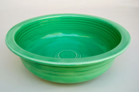 Green Vintage Fiesta 9 and one half inch nappy bowl Fiestaware For Sale Old Authentic Green Vintage Fiesta 9 and one half inch nappy bowl Fiestaware For Sale Old Authentic