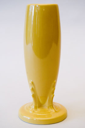 Vintage Fiestaware Bud Vase in Original Yellow Glaze For Sale Vintage Fiestaware Bud Vase in Original Yellow Glaze For Sale
